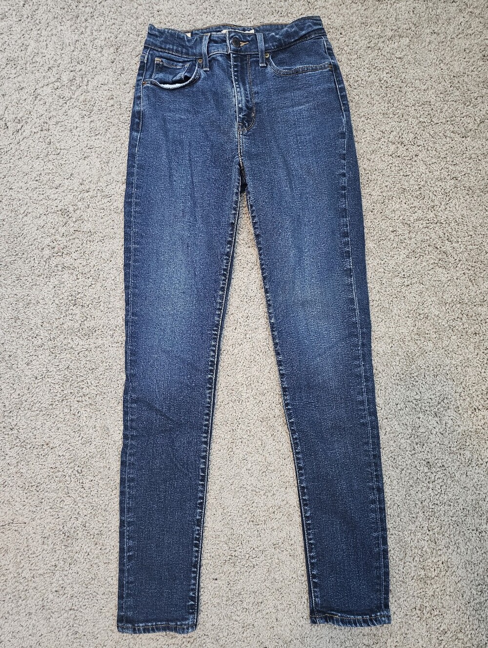 Levis 721 High Rise Skinny Jeans Womens 27 Blue Denim Jeans